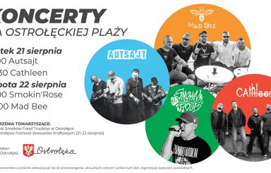 Koncerty na plaży miejskiej w Ostrołęce 21-22 sierpnia