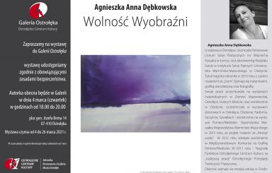 Wystawa Agnieszki Dębkowskiej pt. Wolność Wyobraźni