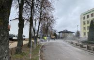 Chodnik przy ulicy Kuklińskiego w trakcie remontu