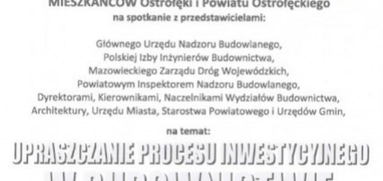 Upraszczanie procesu inwestycyjnego w budownictwie