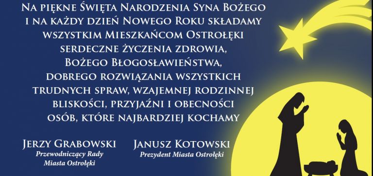 Świąteczne życzenia dla mieszkańców Ostrołęki