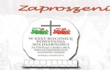 W XXXV rocznicę powstania Solidarności