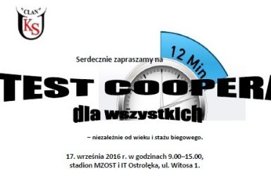 UKS „CLAN” zaprasza na „Test Coopera dla wszystkich”