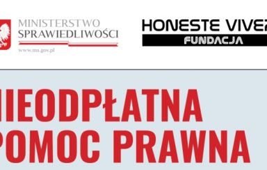 Przypominamy o nieodpłatnej pomocy prawnej