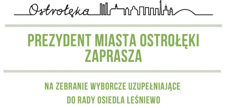 Osiedle Leśniewo - zebranie wyborcze uzupełniające do rady osiedla