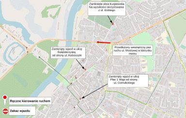 Dziś zmiana organizacji ruchu na Starym Mieście i osiedlu Traugutta