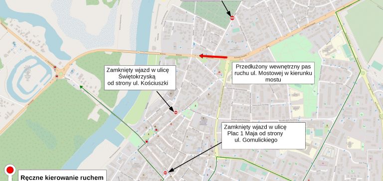 Dziś zmiana organizacji ruchu na Starym Mieście i osiedlu Traugutta