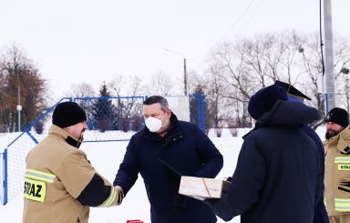Prezydent Łukasz Kulik nagrodził druha Cezarego Mielnickiego