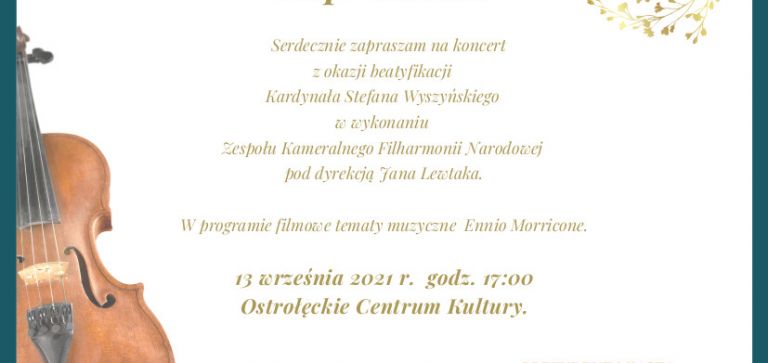 Koncert Zespołu Kameralnego Filharmonii Narodowej w Roku Kardynała Stefana Wyszyńskiego