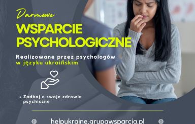 Bezpłatna pomoc psychologiczna dla uchodźców z Ukrainy