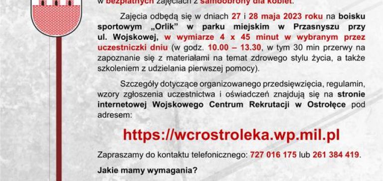 Bezpłatne szkolenie z samoobrony dla kobiet