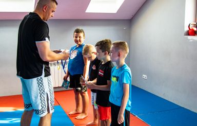 Koniec zajęć młodych kickboxerów