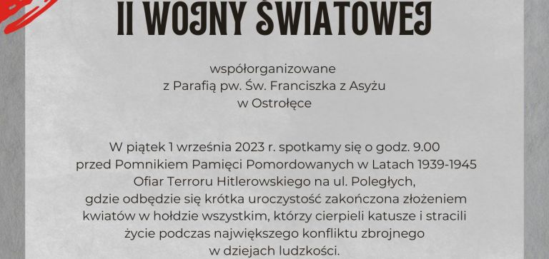 Obchody 84. rocznicy wybuchu II wojny światowej