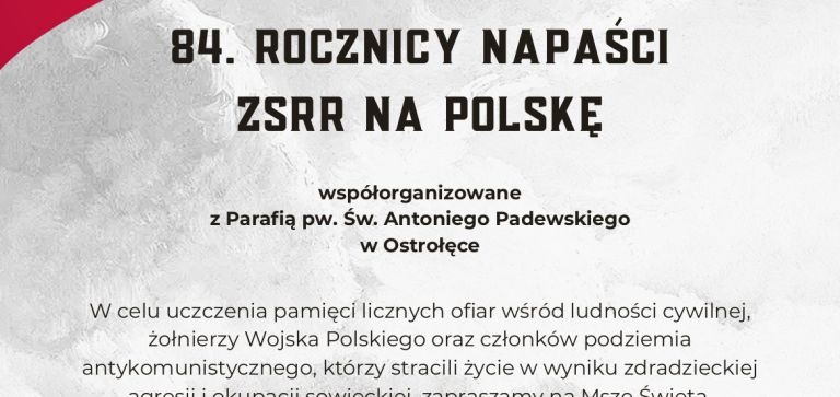 Obchody 84. rocznicy napaści ZSRR na Polskę