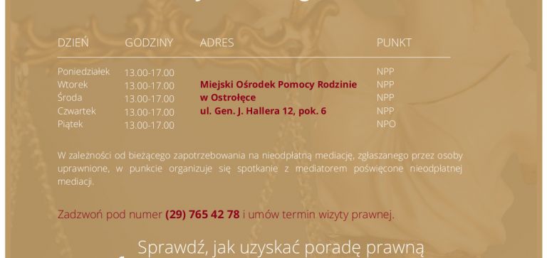 Punkt Nieodpłatnej Pomocy Prawnej i Poradnictwa Obywatelskiego