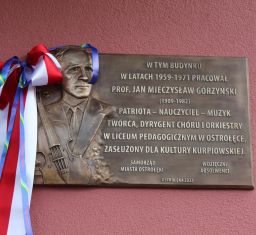Odsłonięcie tablicy Jana Górzyńskiego