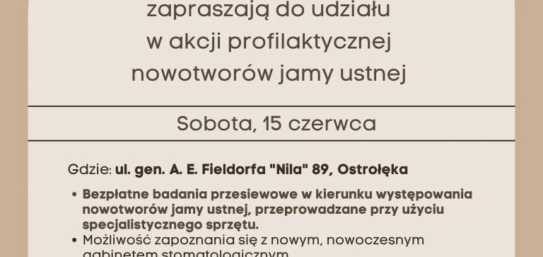 Zaproszenie na akcję profilaktyczną